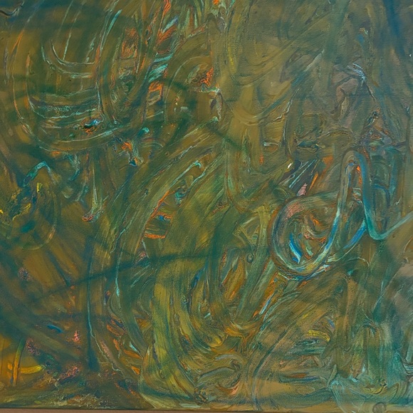 Abstract Original Acrylic Painting Canvas by Local Child Artist 16”x20” - Picture 3 of 5